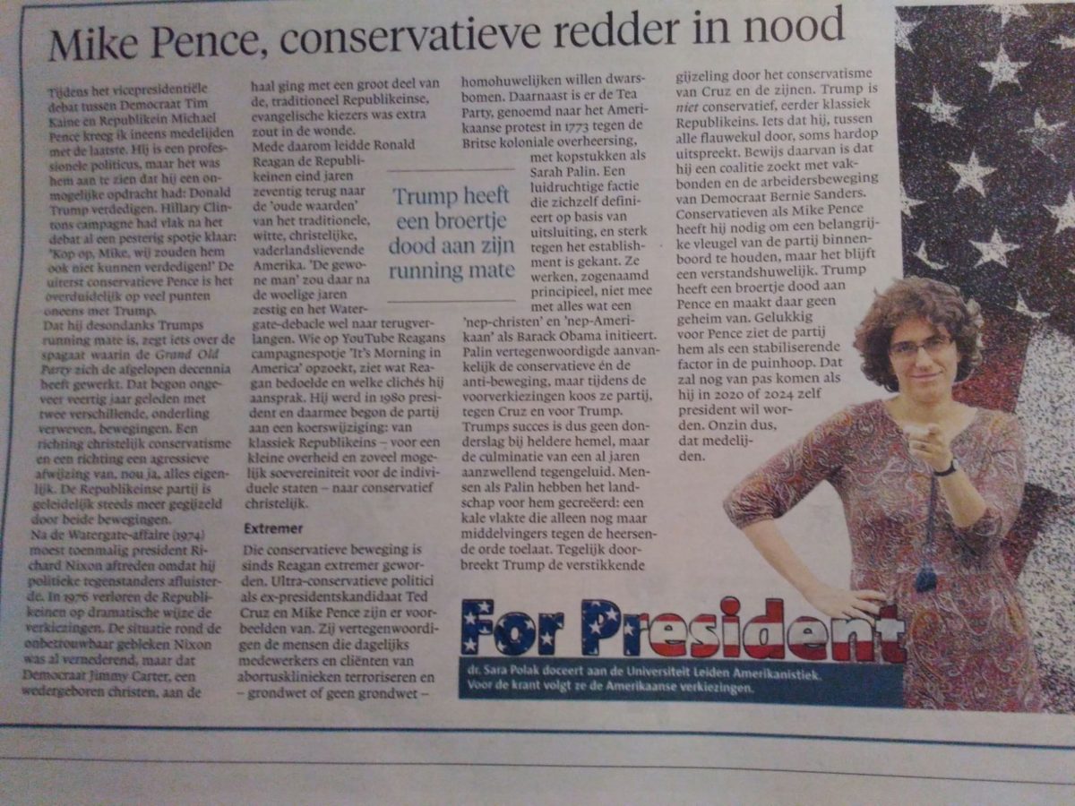 Leidsch Dagblad October 8 2016 Sara Polak